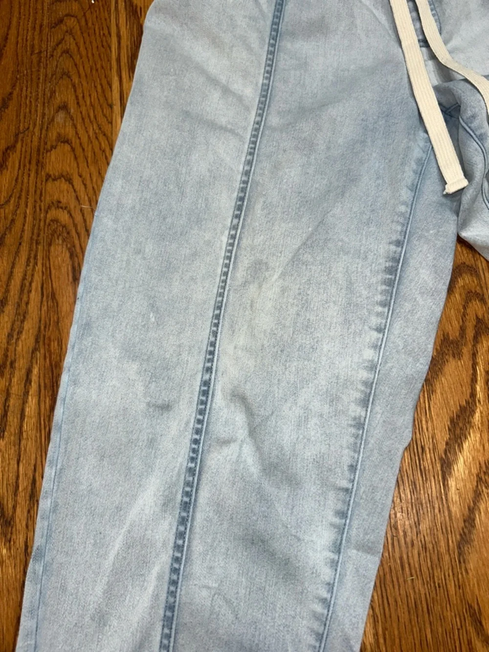 INC International Concepts Light Blue Elastic Waist Denim Pants Minimalist - Picture 6 of 6